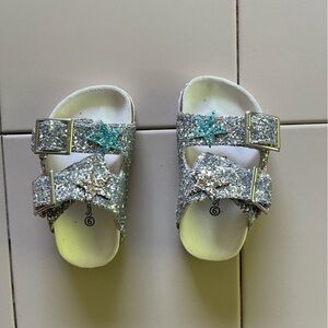 New Sunshine + Sass Glitter Sandals